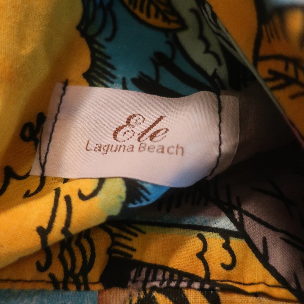 NWT Mens Ele Laguna Beach Multicolor Surfer Button Shirt XL * - Picture 7 of 7